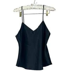 Go Softly Vintage Coquette Cami Size Medium Black Womens Satin